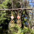 Cherry Quartz Swirl Earrings