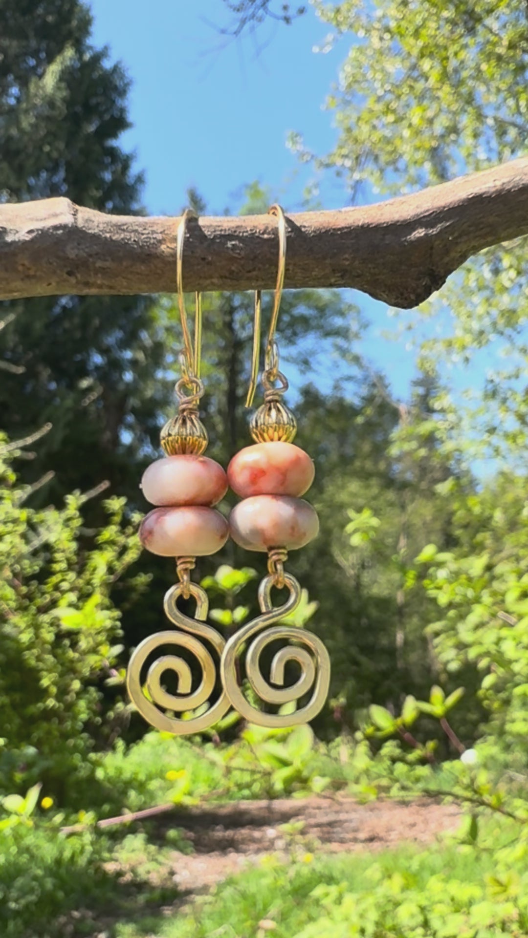 Red Line Jasper Earrings